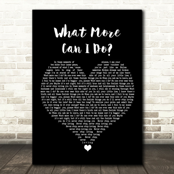 Jack Savoretti What More Can I Do Black Heart Song Lyric Quote Music Poster Print