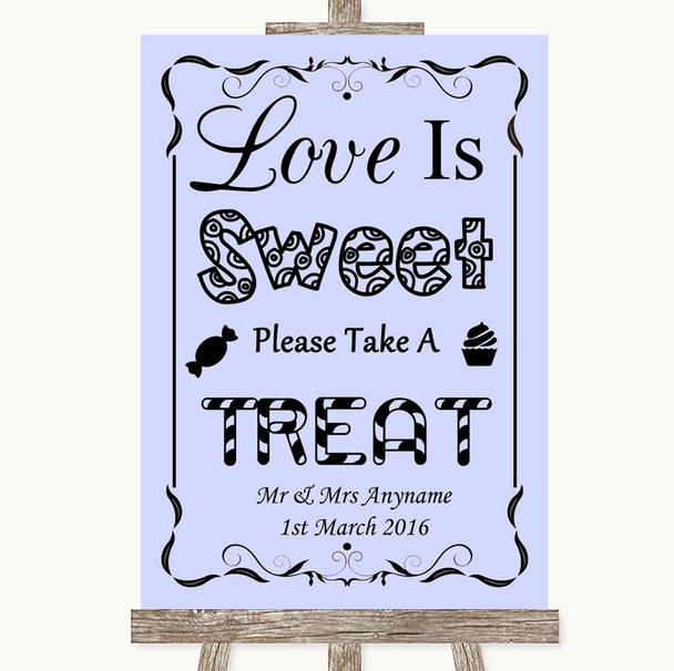 Lilac Love Is Sweet Take A Treat Candy Buffet Personalized Wedding Sign