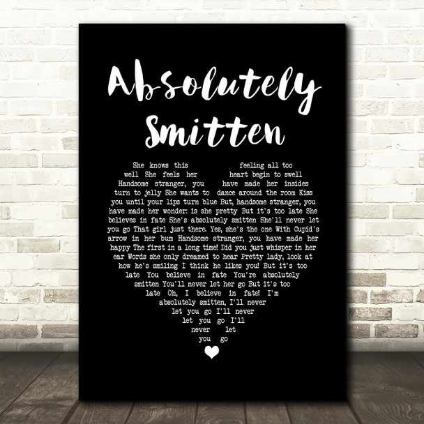 Dodie Absolutely Smitten Black Heart Song Lyric Quote Music Poster Print