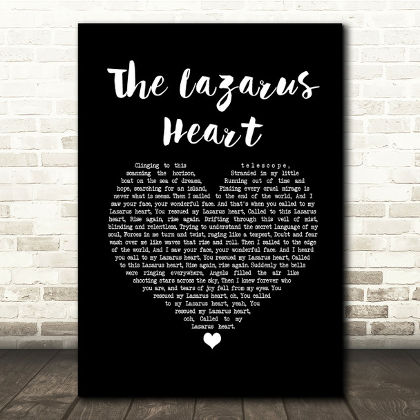 Randy Stonehill The Lazarus Heart Black Heart Song Lyric Quote Music Poster Print