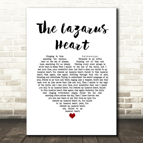 Randy Stonehill The Lazarus Heart White Heart Song Lyric Quote Music Poster Print