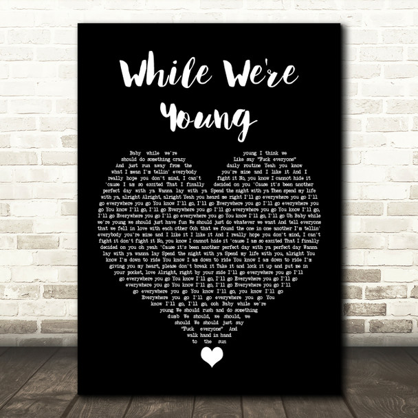 Jhene Aiko While We're Young Black Heart Song Lyric Quote Music Poster Print