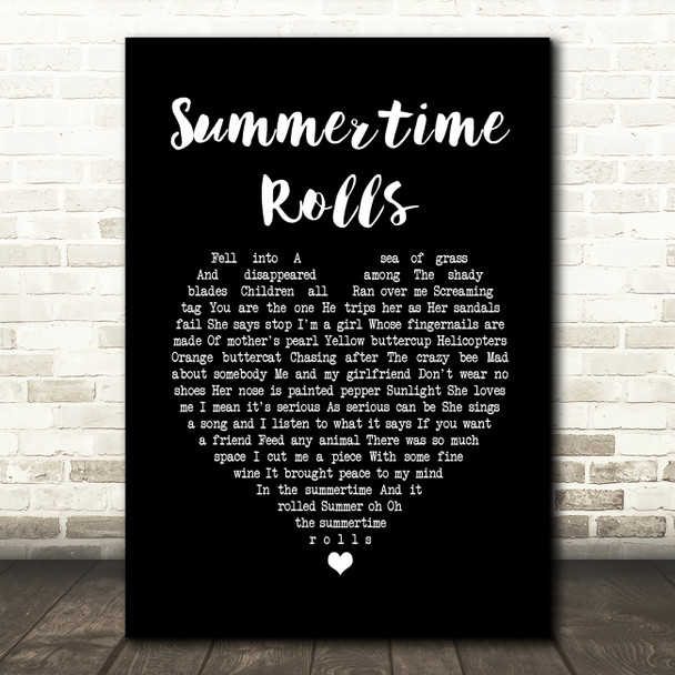Jane's Addiction Summertime Rolls Black Heart Song Lyric Quote Music Poster Print