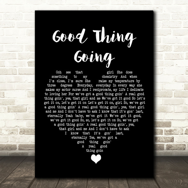 Sugar Minott Good Thing Going Black Heart Song Lyric Quote Music Poster Print
