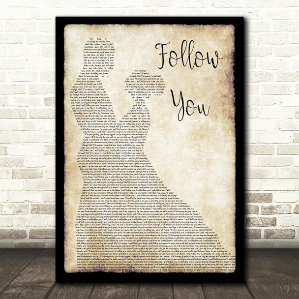 Bring Me The Horizon Follow You Man Lady Dancing Song Lyric Quote Music Poster Print