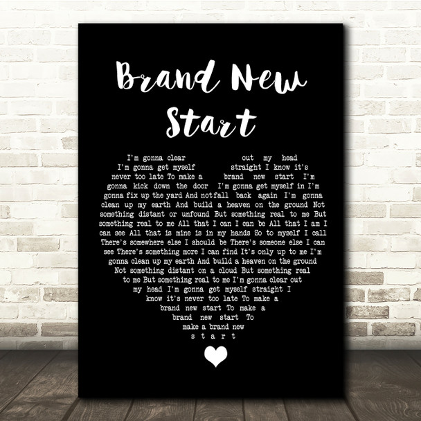 Paul Weller Brand New Start Black Heart Song Lyric Quote Music Poster Print Paul Weller Brand New Start Black Heart Song Lyric Quote Music Poster Print