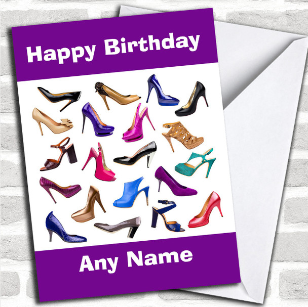 Girls Shoe Fetish Fan Personalized Birthday Card