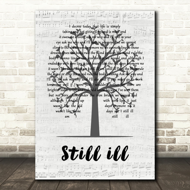 The Smiths Still Ill Music Script Tree Song Lyric Quote Music Poster Print