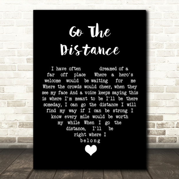 Hercules Go The Distance Black Heart Song Lyric Quote Music Poster Print