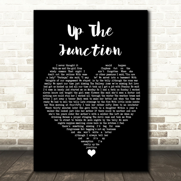 Squeeze Up The Junction Black Heart Song Lyric Quote Music Poster Print