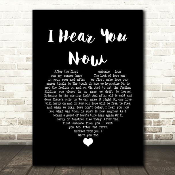 Jon & Vangelis I Hear You Now Black Heart Song Lyric Quote Music Poster Print Jon & Vangelis I Hear You Now Black Heart Song Lyric Quote Music Poster Print