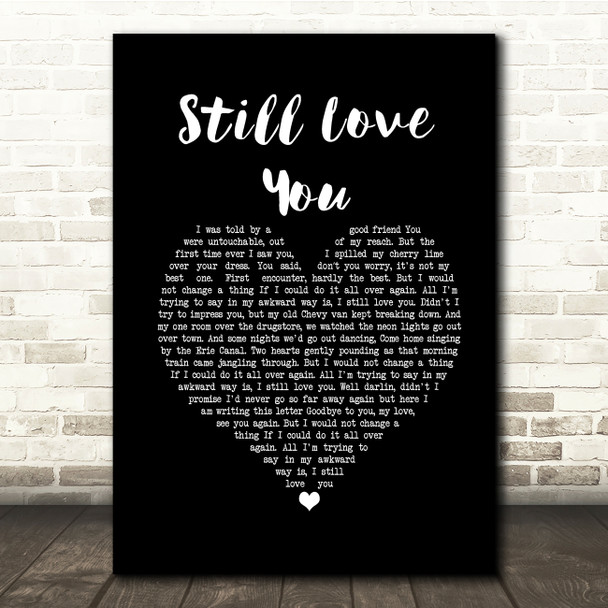 Rod Stewart Still Love You Black Heart Song Lyric Quote Music Poster Print