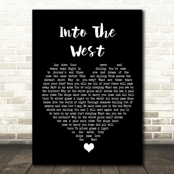 Annie Lennox Into The West Black Heart Song Lyric Quote Music Poster Print