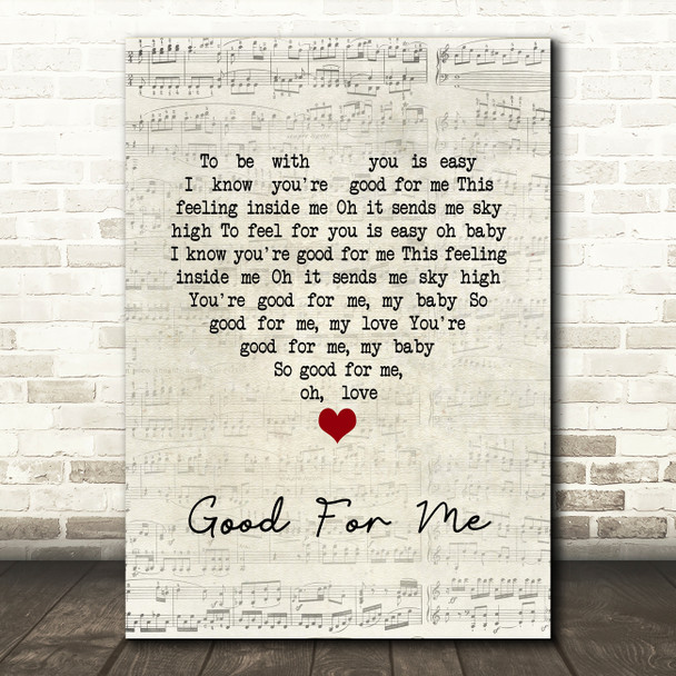 Above & Beyond Good For Me Script Heart Song Lyric Quote Music Poster Print
