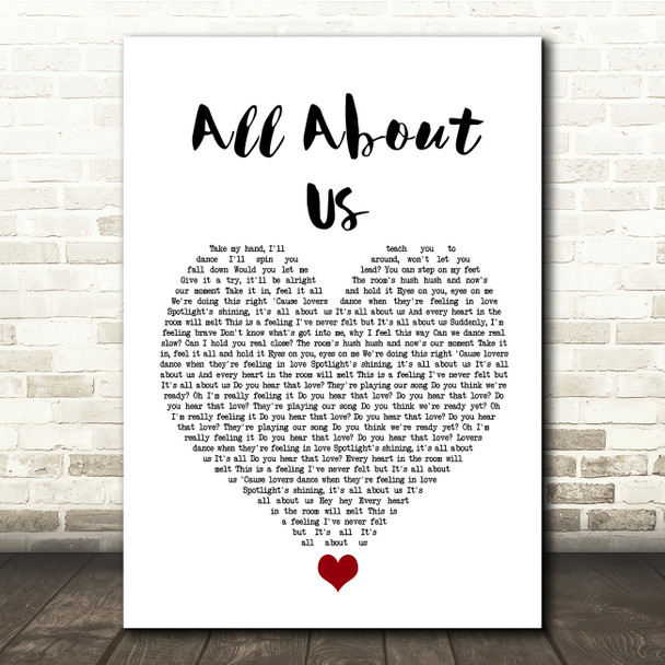 He Is We All About Us White Heart Song Lyric Quote Music Poster Print