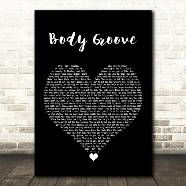 Architechs Body Groove Black Heart Song Lyric Quote Music Poster Print