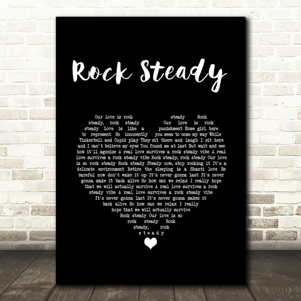 No Doubt Rock Steady Black Heart Song Lyric Quote Music Poster Print