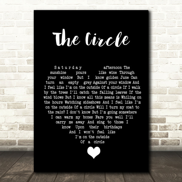 Ocean Colour Scene The Circle Black Heart Song Lyric Quote Music Poster Print