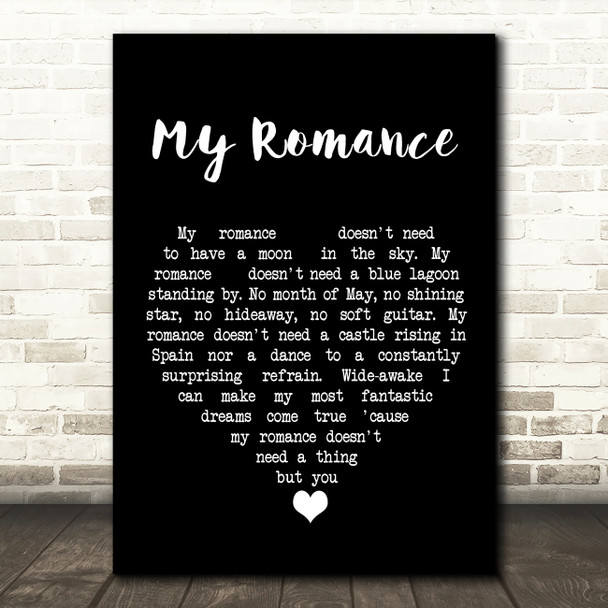 James Taylor My Romance Black Heart Song Lyric Quote Music Poster Print