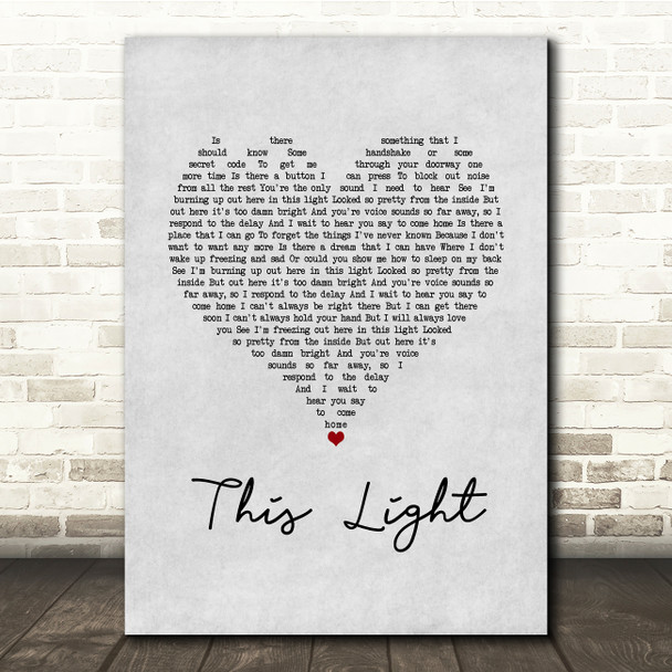 Dan Andriano This Light Grey Heart Song Lyric Quote Music Poster Print