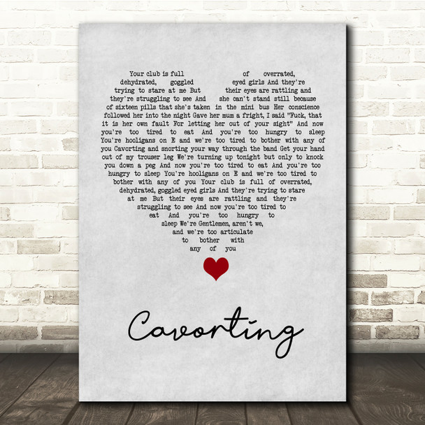 The Courteeners Cavorting Grey Heart Song Lyric Quote Music Poster Print
