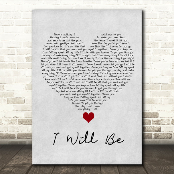 Avril Lavigne I Will Be Grey Heart Song Lyric Quote Music Poster Print