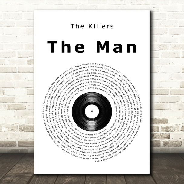 The Killers The Man Vinyl Record Song Lyric Quote Music Poster Print