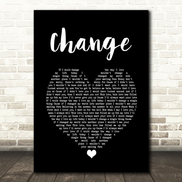 Lisa Stansfield Change Black Heart Song Lyric Quote Music Poster Print