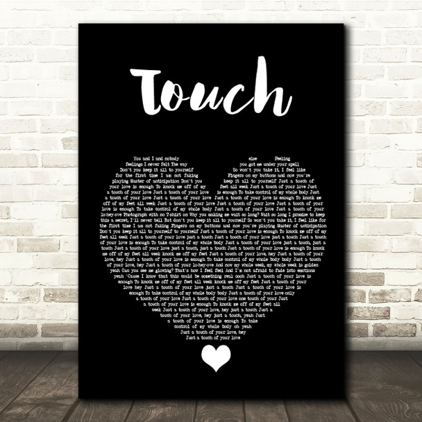 Little Mix Touch Black Heart Song Lyric Quote Music Poster Print