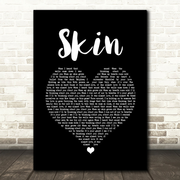 Rag'n'Bone Man Skin Black Heart Song Lyric Quote Music Poster Print