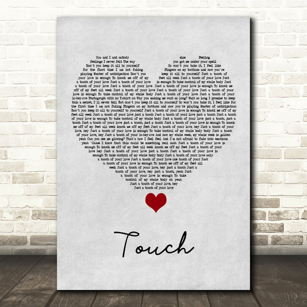 Little Mix Touch Grey Heart Song Lyric Quote Music Poster Print