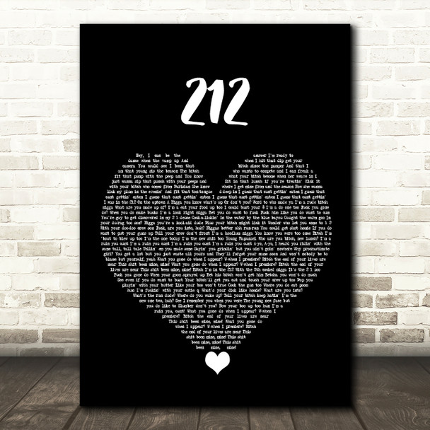 Azealia Banks 212 Black Heart Song Lyric Quote Music Poster Print