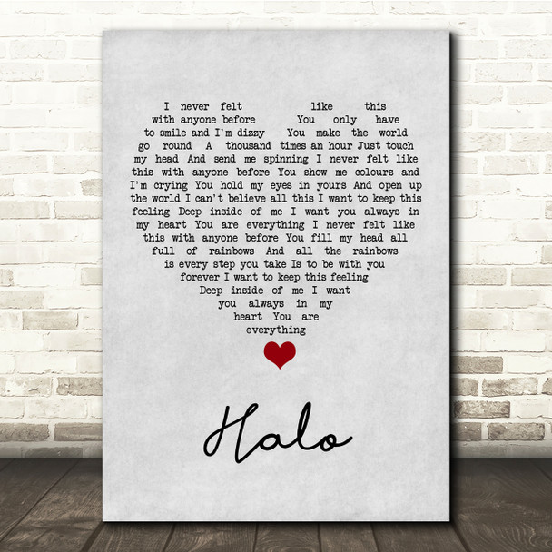 The Cure Halo Grey Heart Song Lyric Quote Music Poster Print