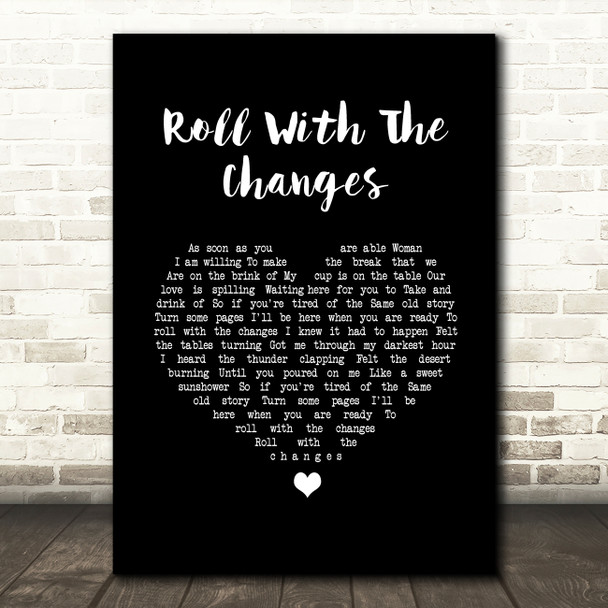 REO Speedwagon Roll With The Changes Black Heart Song Lyric Wall Art Print