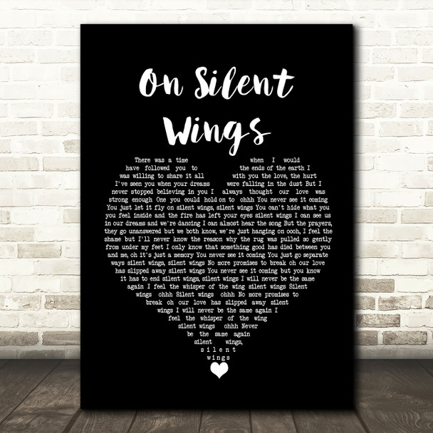 Tina Turner On Silent Wings Black Heart Song Lyric Wall Art Print