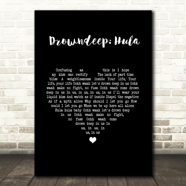 Maxwell Drowndeep Hula Black Heart Song Lyric Wall Art Print Maxwell Drowndeep Hula Black Heart Song Lyric Wall Art Print