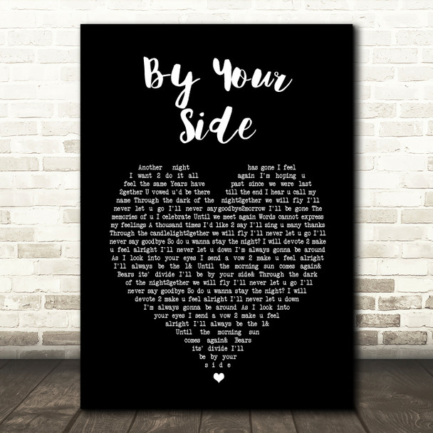 Jeff Scott Soto By Your Side Black Heart Song Lyric Wall Art Print