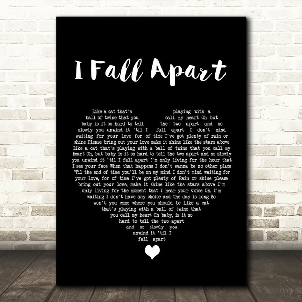 Rory Gallagher I Fall Apart Black Heart Song Lyric Wall Art Print