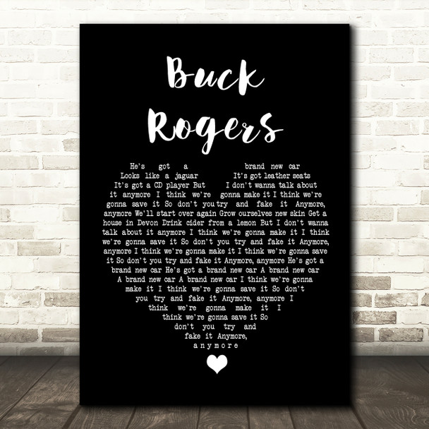 Feeder Buck Rogers Black Heart Song Lyric Wall Art Print