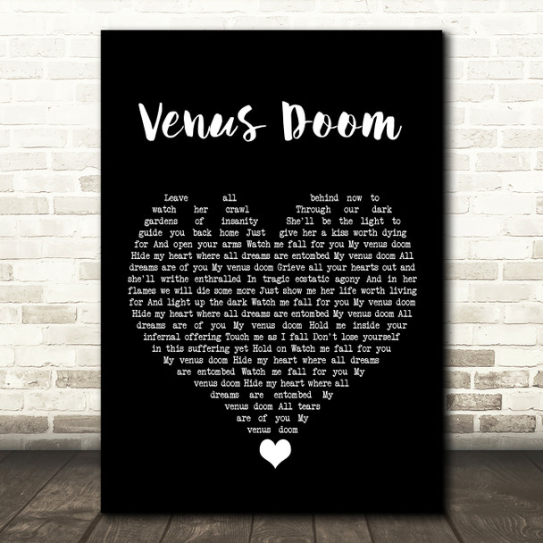 HIM Venus Doom Black Heart Song Lyric Wall Art Print