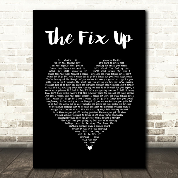 State Champs The Fix Up Black Heart Song Lyric Wall Art Print