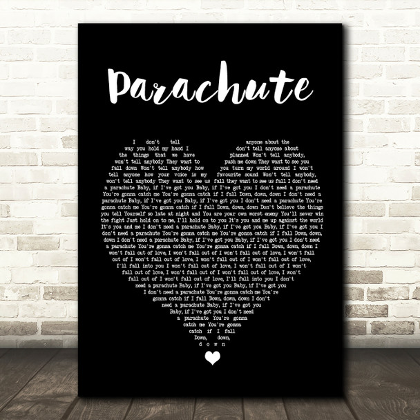 Cheryl Cole Parachute Black Heart Song Lyric Wall Art Print