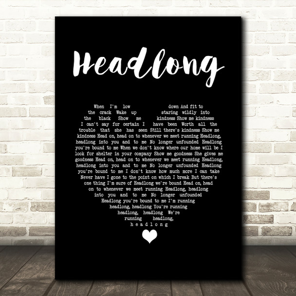 John Smith Headlong Black Heart Song Lyric Wall Art Print