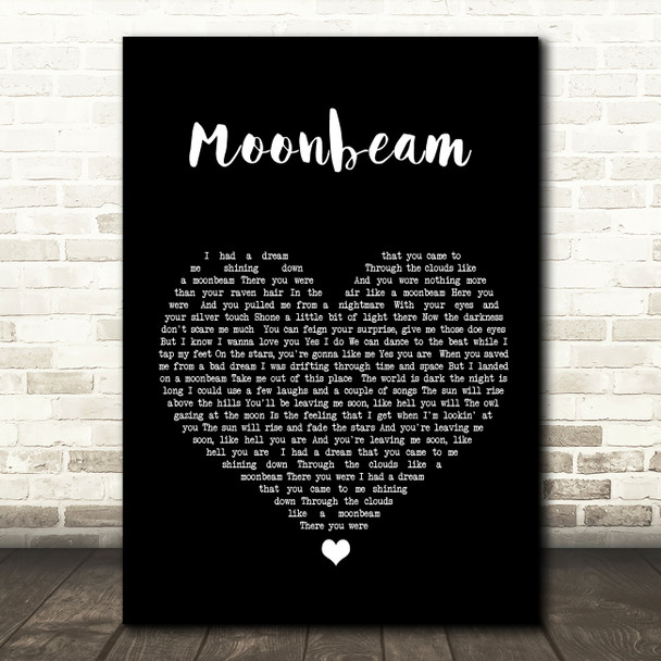 Lord Huron Moonbeam Black Heart Song Lyric Wall Art Print