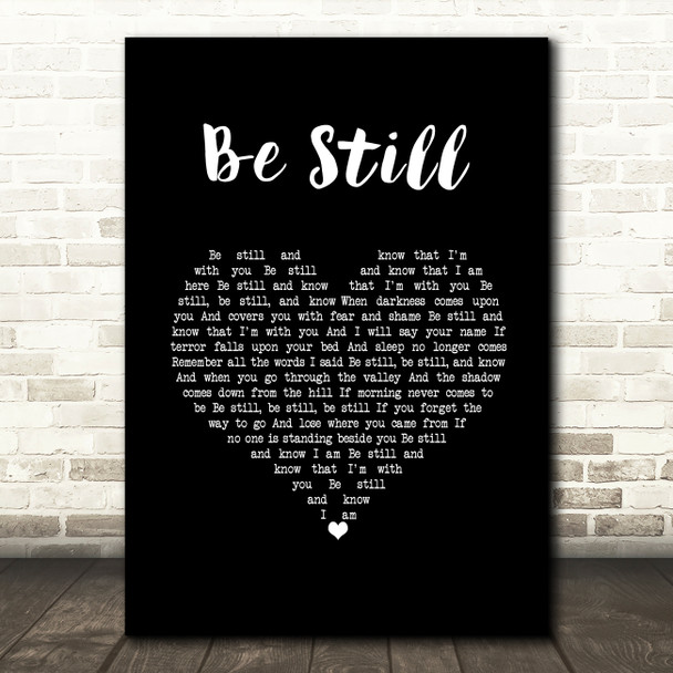 The Fray Be Still Black Heart Song Lyric Wall Art Print