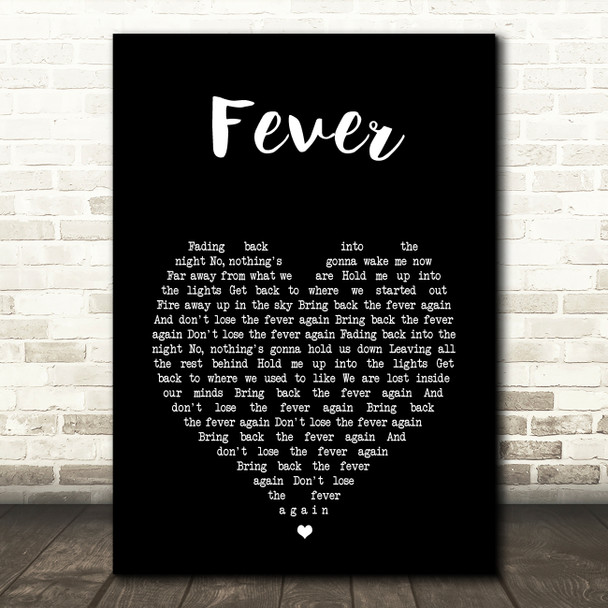 Roosevelt Fever Black Heart Song Lyric Wall Art Print