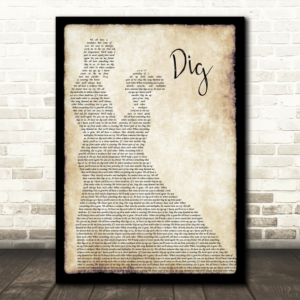 Incubus Dig Man Lady Dancing Song Lyric Wall Art Print