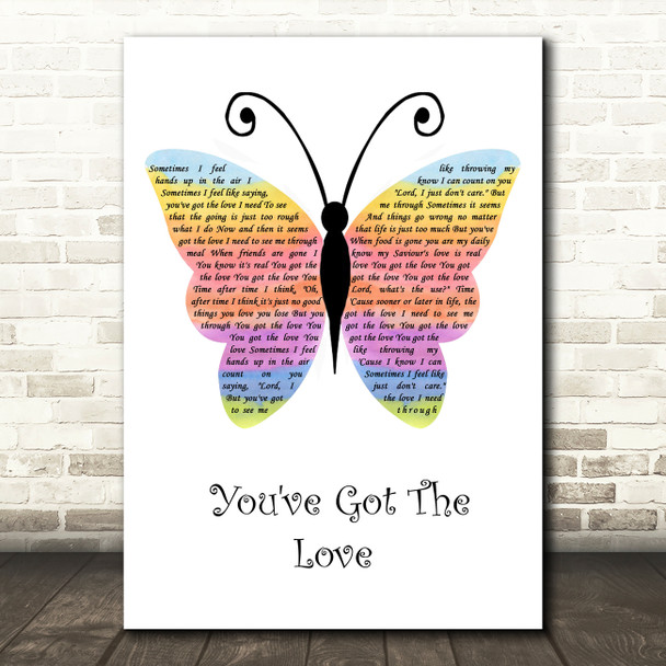 Florence + The Machine You've Got The Love Rainbow Butterfly Song Lyric Wall Art Print