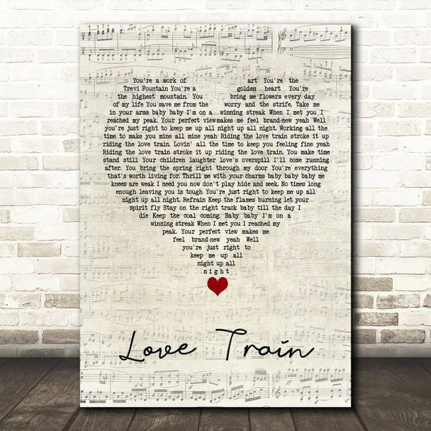 Holly Johnson Love Train Script Heart Song Lyric Wall Art Print