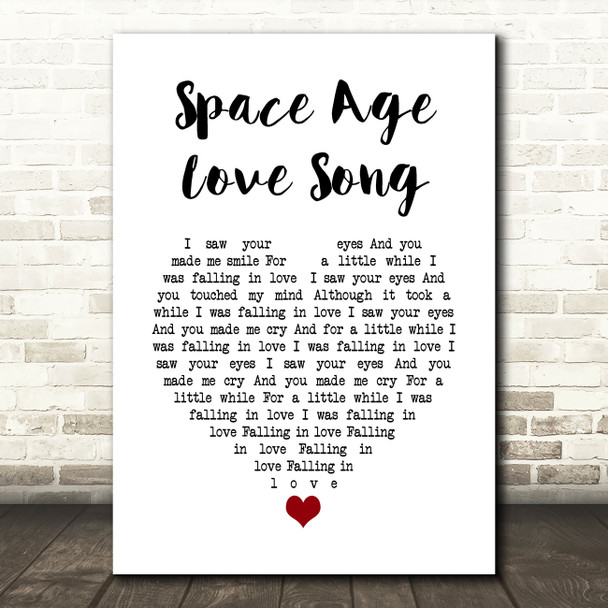 A Flock Of Seagulls Space Age Love Song White Heart Song Lyric Wall Art Print